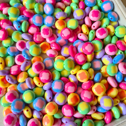 100 Grams Multi Color Beads For DIY Hair Accessories, Jewellery, Crafts Making (027)