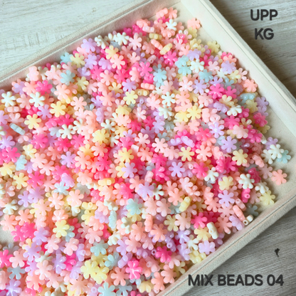 100 Grams Multi Color Beads For DIY Hair Accessories, Jewellery, Crafts Making (004)