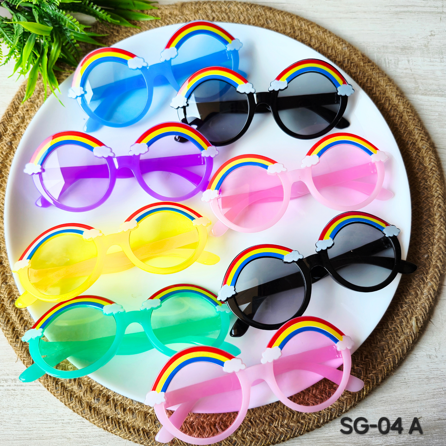 Pack of 8pcs Kids Colorful Sunglasses – DIY Craft Accessories & Party Favors SG-04