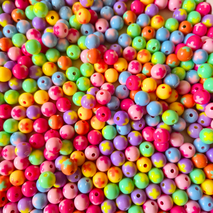 100 Grams Multi Color Beads For DIY Hair Accessories, Jewellery, Crafts Making (028)