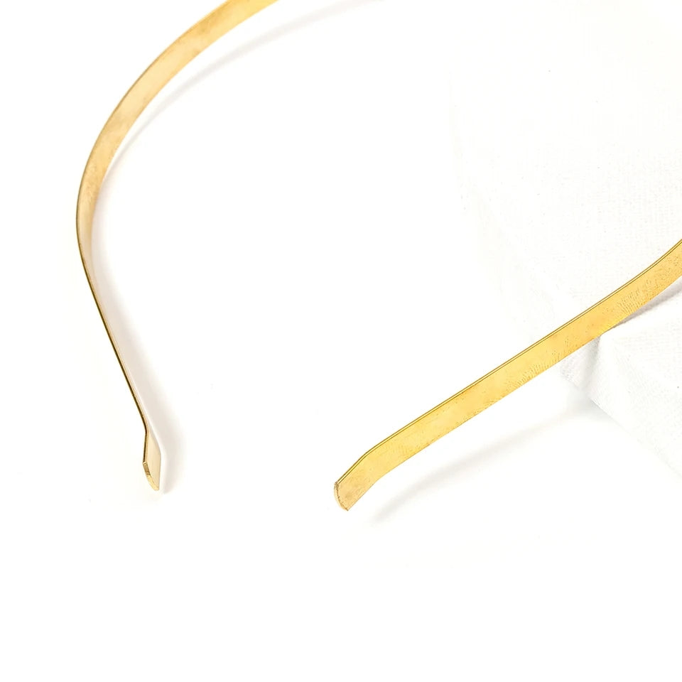 Pack of 30pc Metal Golden Color Hair Bands (7mm Width)