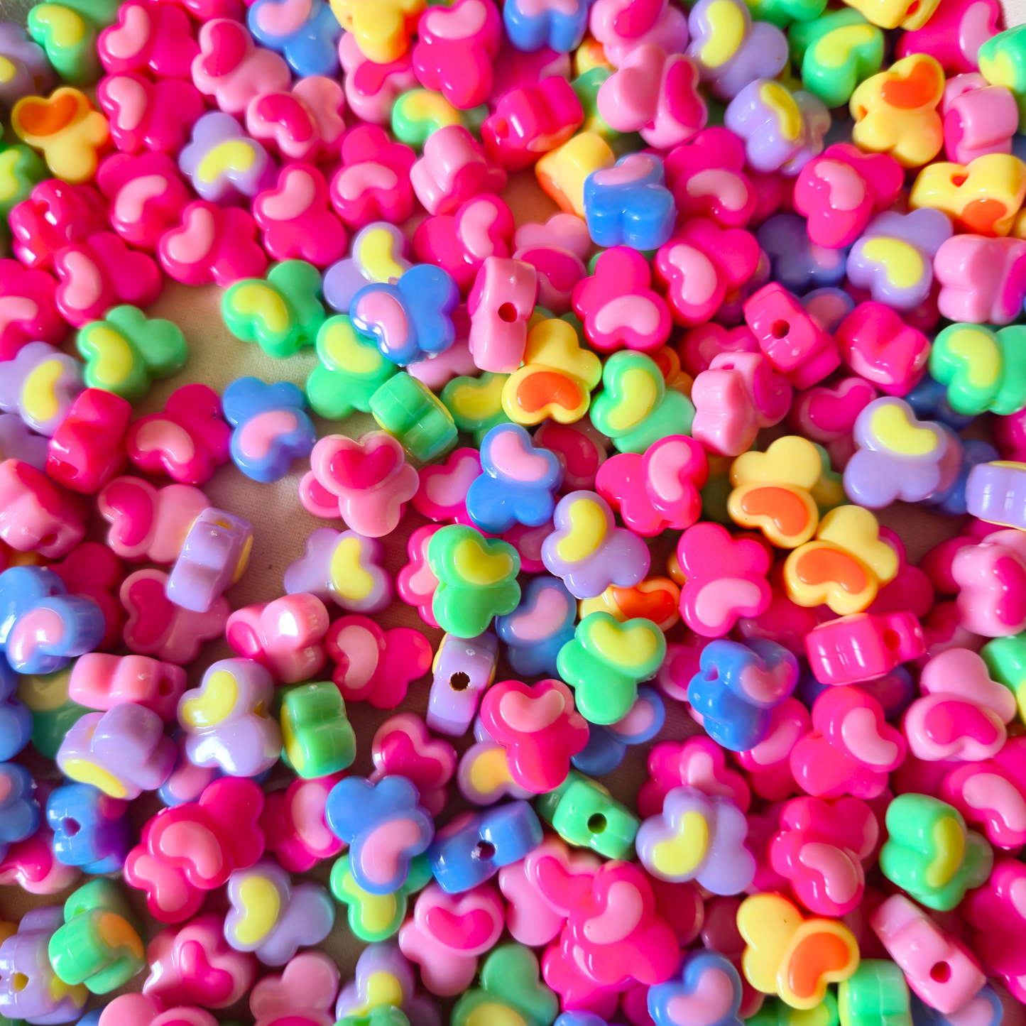 100 Grams Multi Color Beads For DIY Hair Accessories, Jewellery, Crafts Making (029)