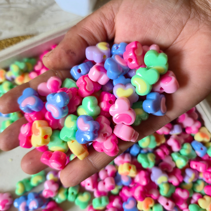 100 Grams Multi Color Beads For DIY Hair Accessories, Jewellery, Crafts Making (029)