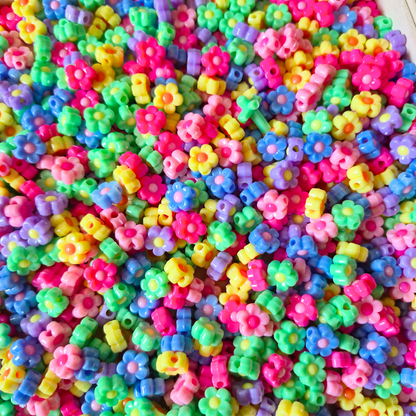 100 Grams Multi Color Beads For DIY Hair Accessories, Jewellery, Crafts Making (030)