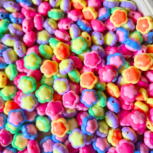 100 Grams Multi Color Beads For DIY Hair Accessories, Jewellery, Crafts Making (032)