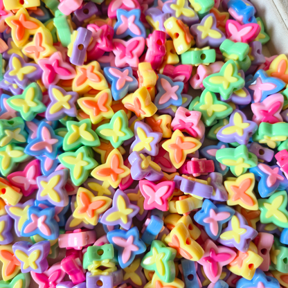 100 Grams Multi Color Beads For DIY Hair Accessories, Jewellery, Crafts Making (033)