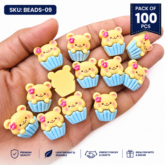100pc Cartoon Character Beads for DIY Crafts, Accessories & Decoration (BEADS-09)