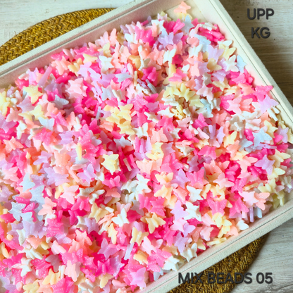 100 Grams Multi Color Beads For DIY Hair Accessories, Jewellery, Crafts Making (005)