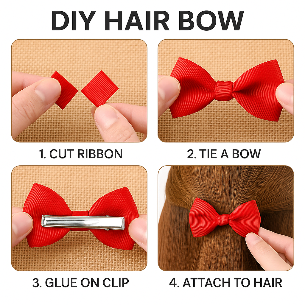 3cm (100pc) Black Alligator Hair Clip – DIY Bow Making