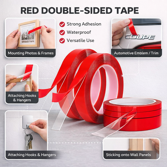 Pack of 2pc Double sided transparent tape for making hair accessories, jewellery, diy crafts etc