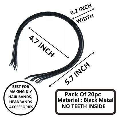 100pc Multicolor Satin Fabric Covered Hair Bands Headbands