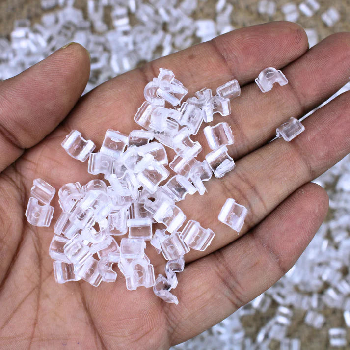 Pack Of 100pc Rubber Band Attacher For Making Headbands