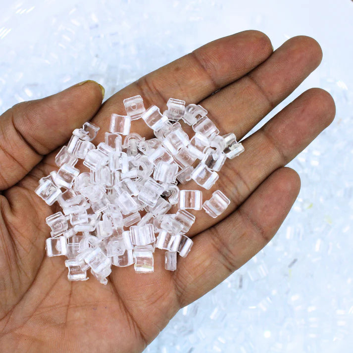 Pack Of 100pc Rubber Band Attacher For Making Headbands