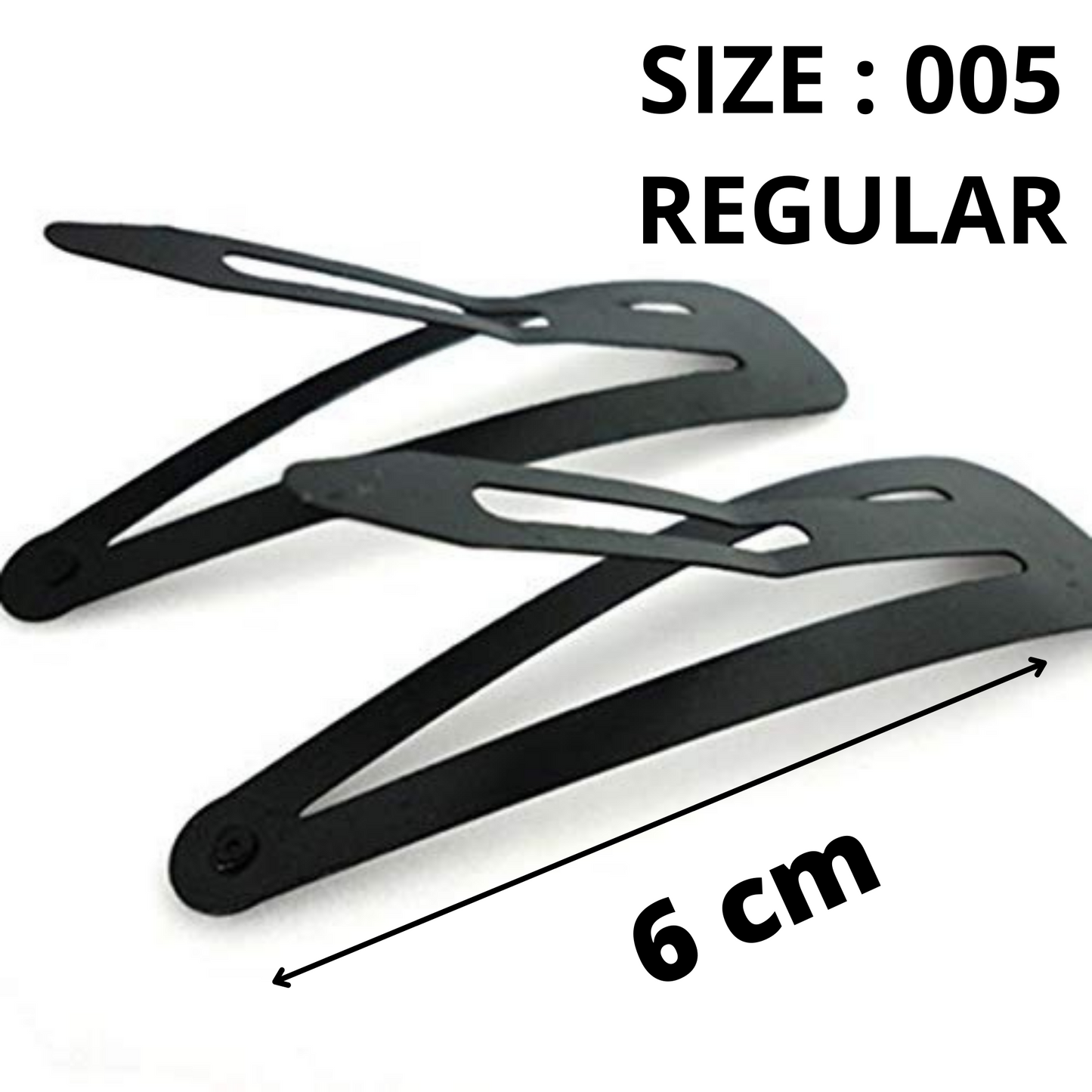 96PC Large Black Shine Hair Tictac Clips