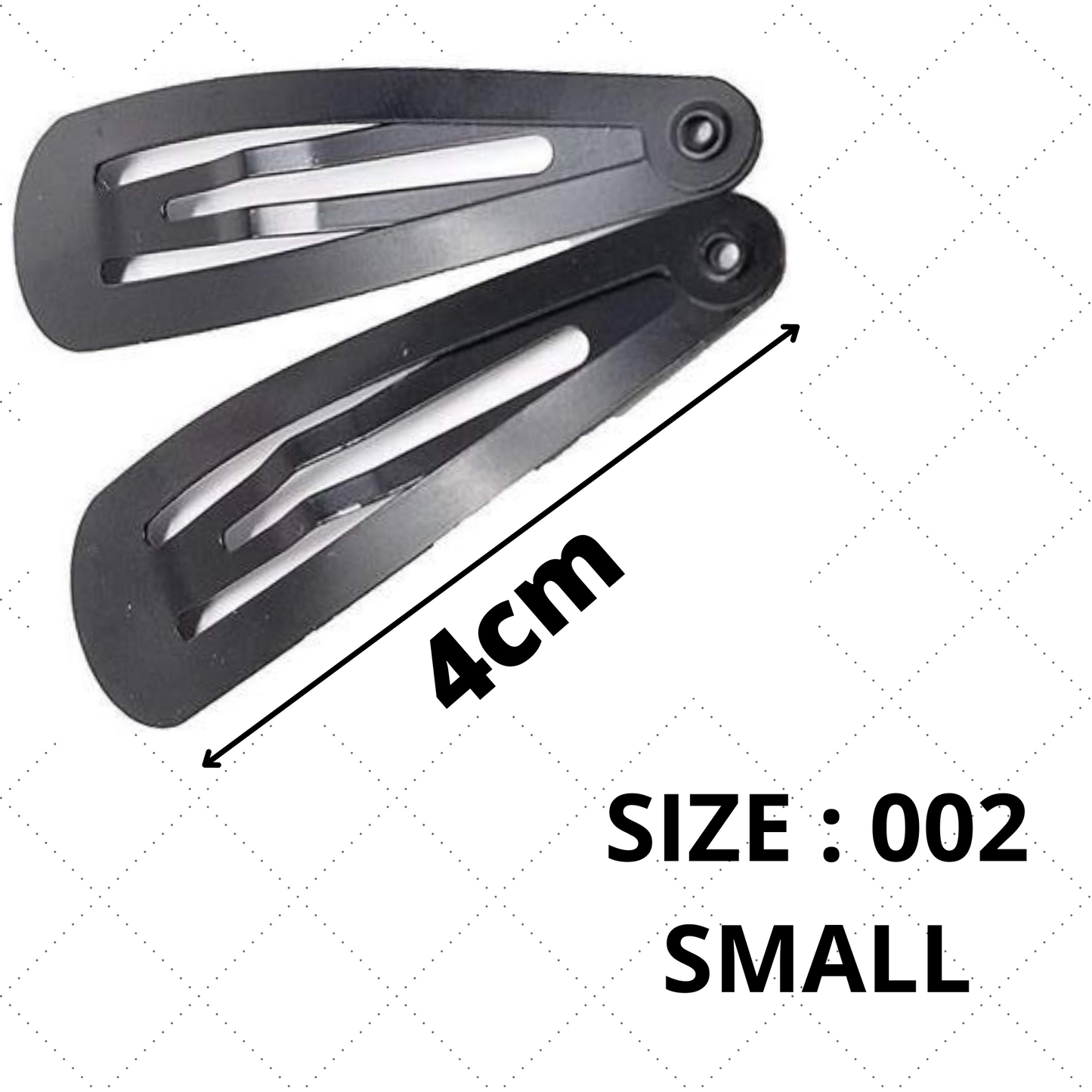 96PC Small Black Shine Hair Tictac Clips