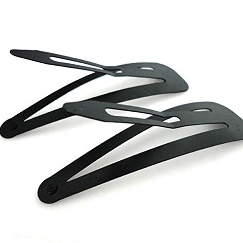 96PC Large Black Shine Hair Tictac Clips