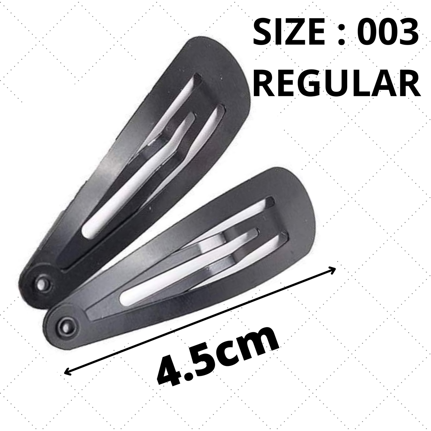 96PC Medium Black Shine Hair Tictac Clips