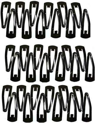 96PC Large Black Shine Hair Tictac Clips