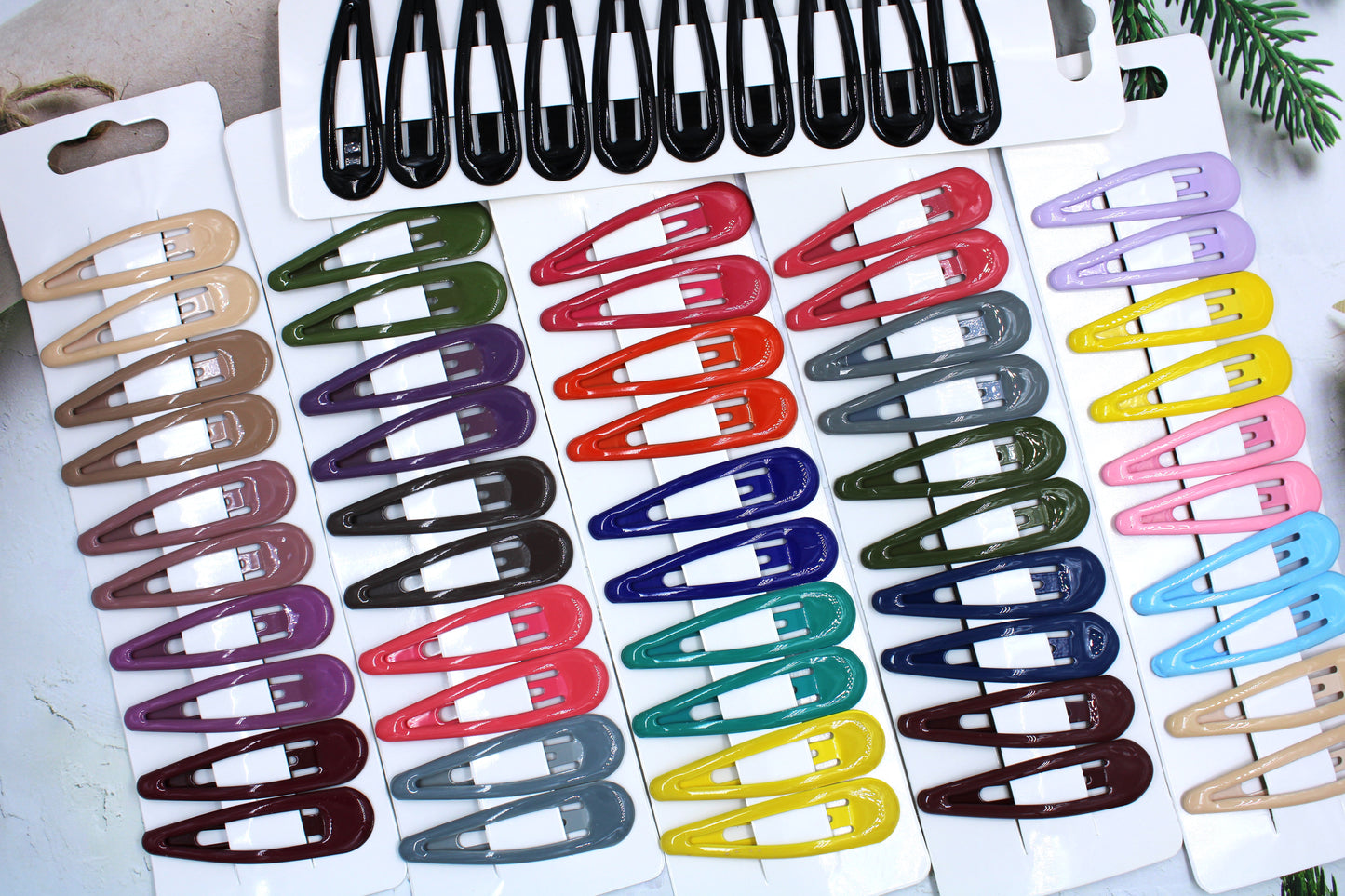 40PC Multicolor Hair Tictac Shine