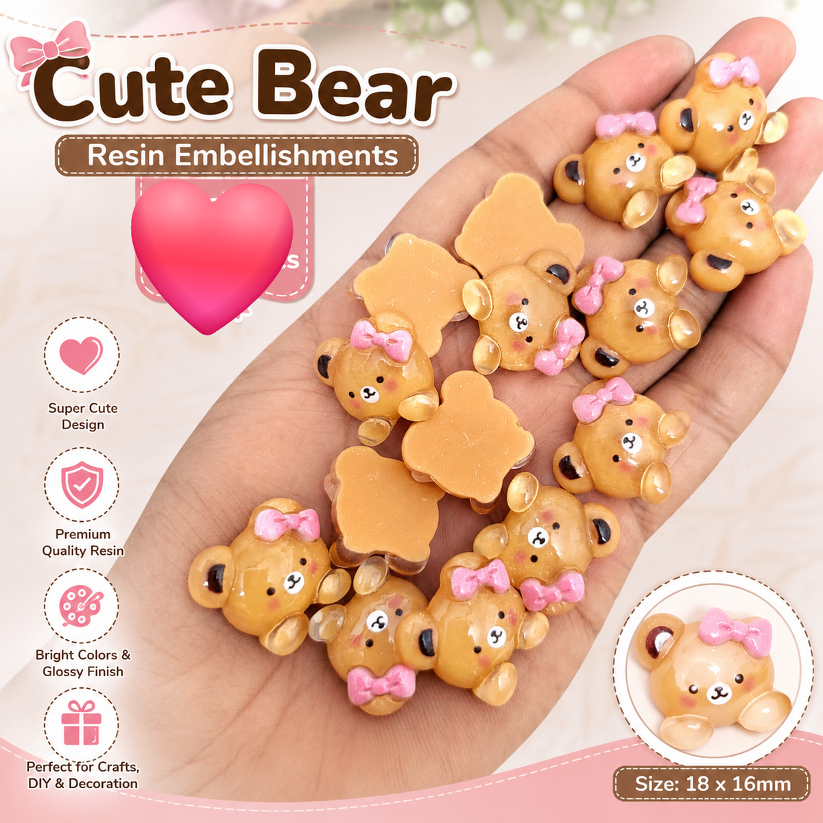 20pc Cartoon Character Beads for DIY Crafts, Accessories & Decoration (BEADS-01)