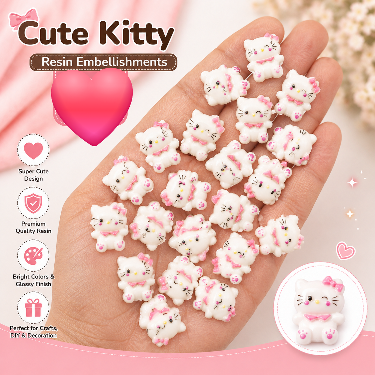20pc Cartoon Character Beads for DIY Crafts, Accessories & Decoration (BEADS-08)